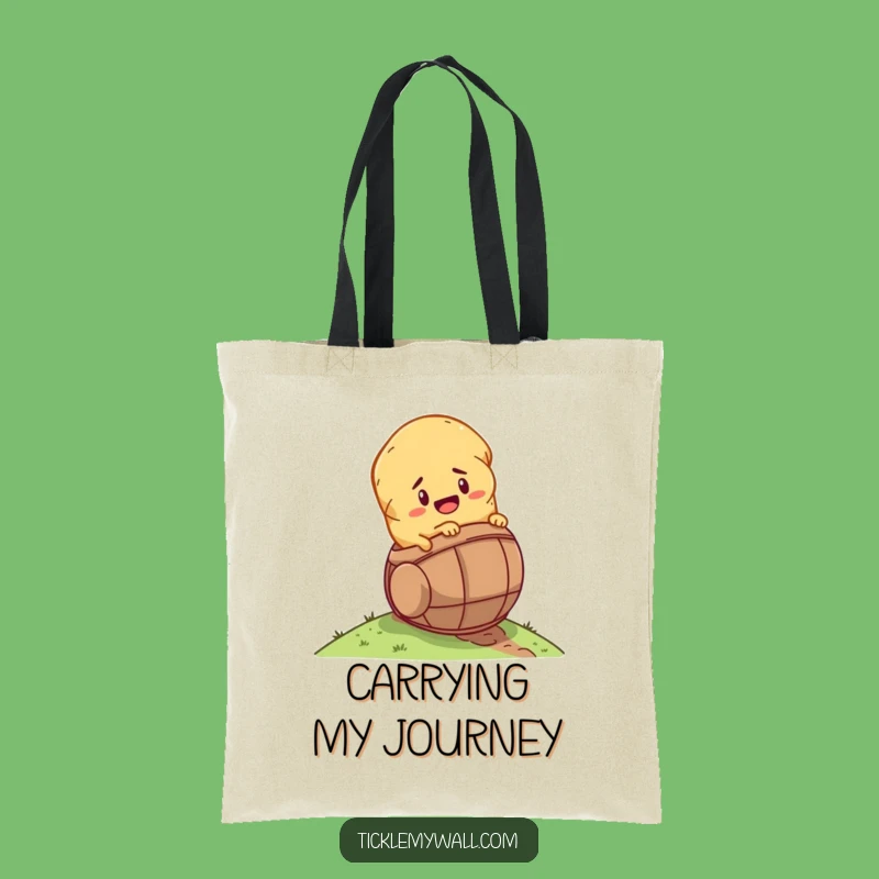 Funny Determined Potato Barrel Tote Bag - Durable & Humorous Carry-All