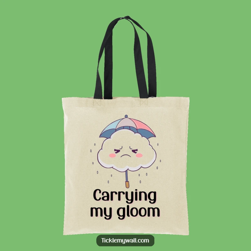 Funny Grumpy Cloud Giggle Tote Bag: Carry Your Humor with Style