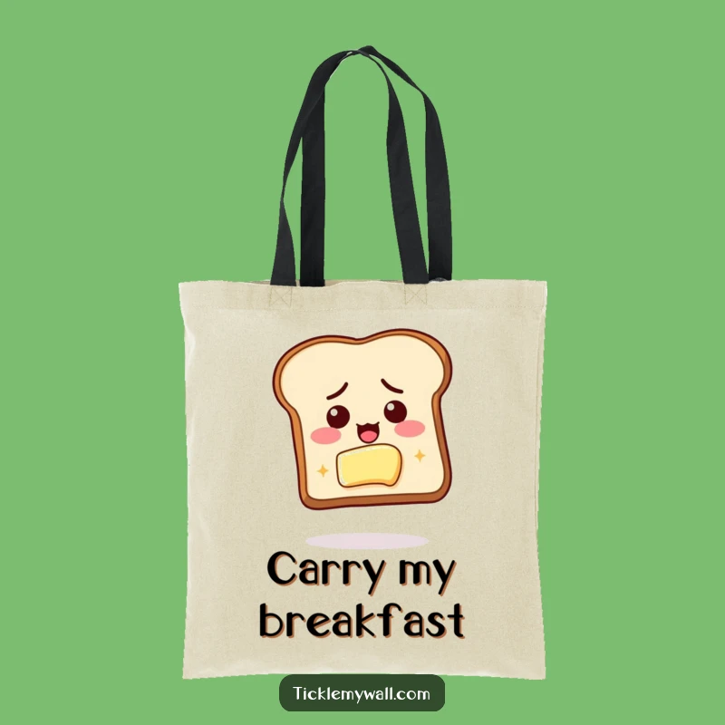 Funny Toast Butter Goal Tote Bag: Carry Your Ambitions with Breakfast Style