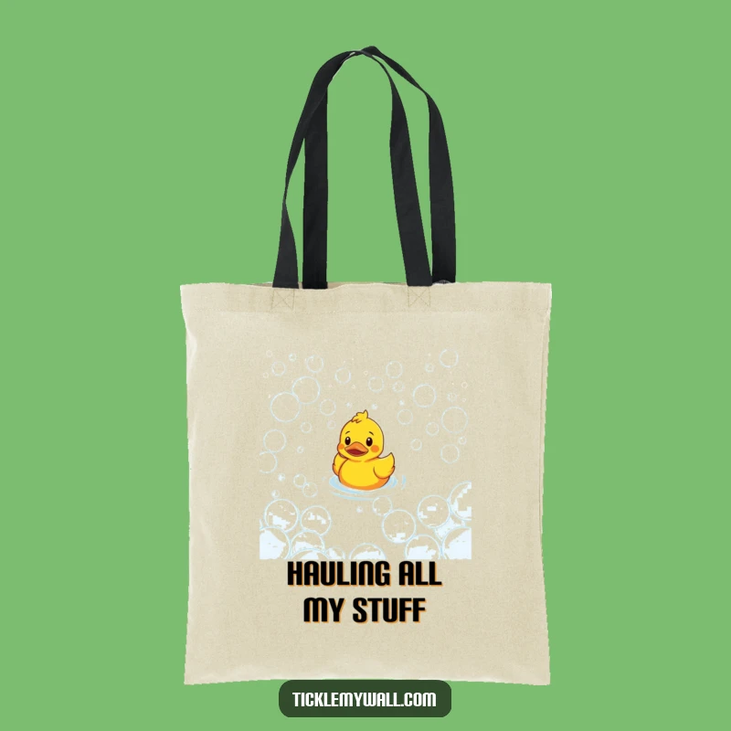 Funny Confused Duck Bubble Maze Tote Bag: Carry Your Confusion!