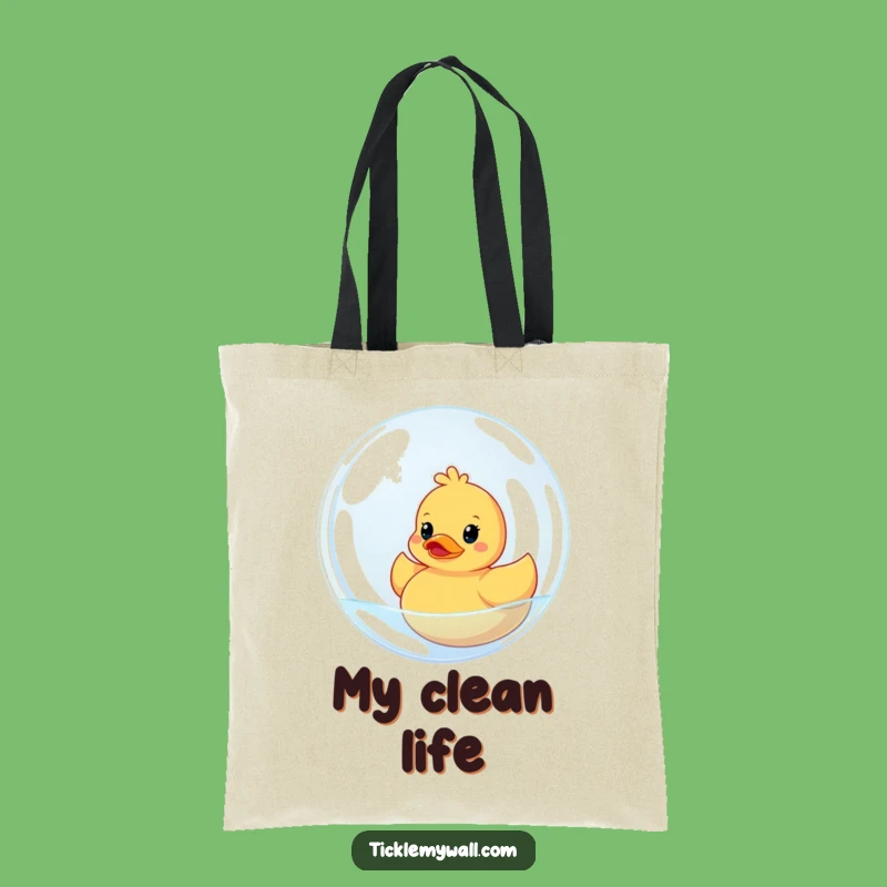Funny Bubble Ducky Tote Bag: Bath Time Carry-All, Great Funny Gift!