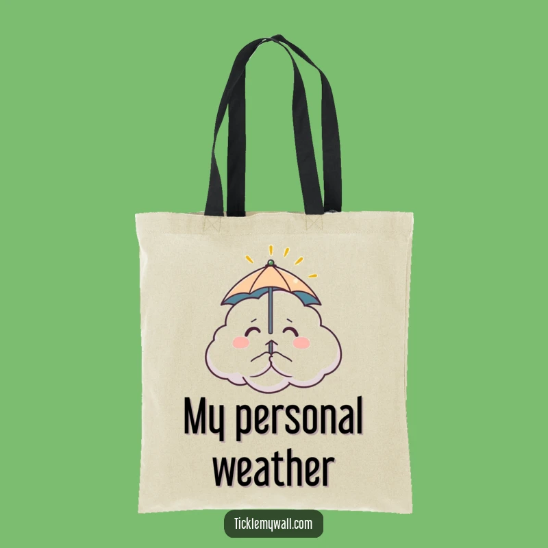 Funny Nervous Cloud Tote Bag: Stylish & Humorous Weather Accessory